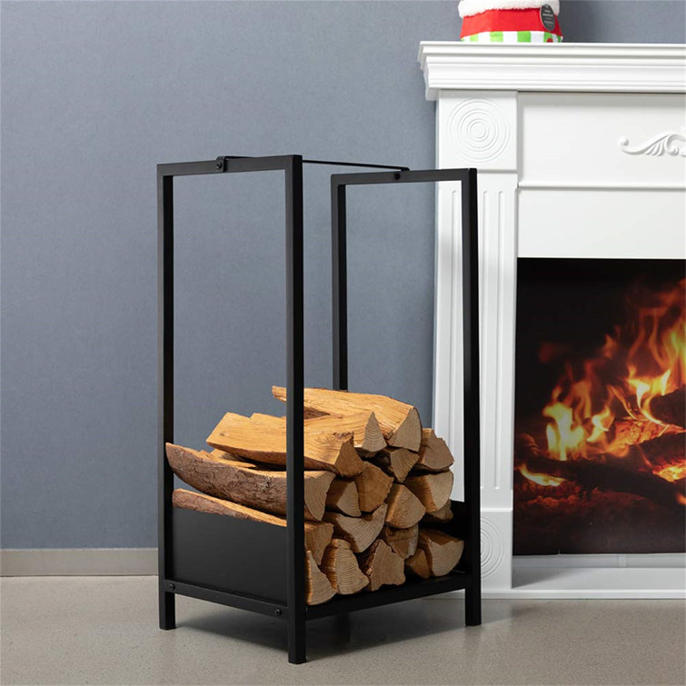 Tall narrow firewood discount rack